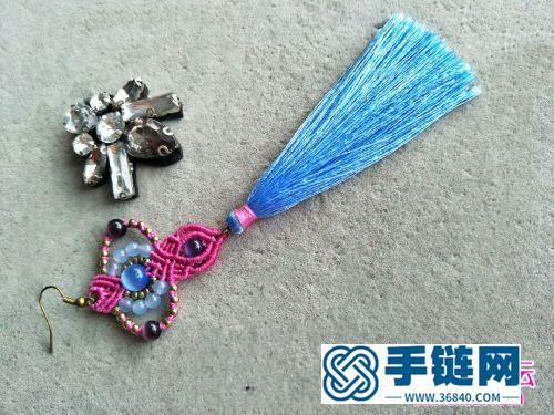 繩編串珠流蘇耳墜掛飾的詳細(xì)制作圖解