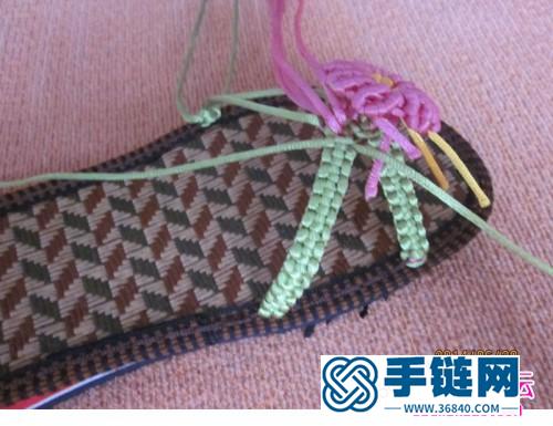 繩編中國(guó)結(jié)蝴蝶、花朵涼拖的詳細(xì)編制教程