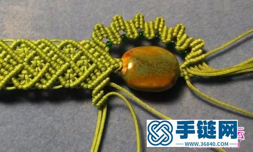 包石串珠斜卷結手繩的詳細編制教程