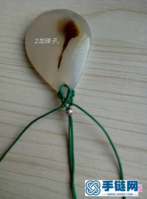繩編碟影項鏈的編織圖解