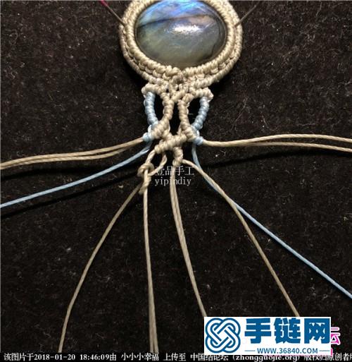 繩編蠟線包水晶石手鏈的詳細編制教程