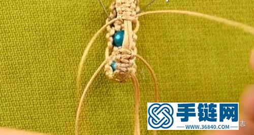 玉線串珠戒指的詳細編制教程