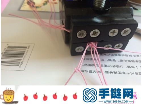 玉線串珠粉愛(ài)手鏈的詳細(xì)制作教程