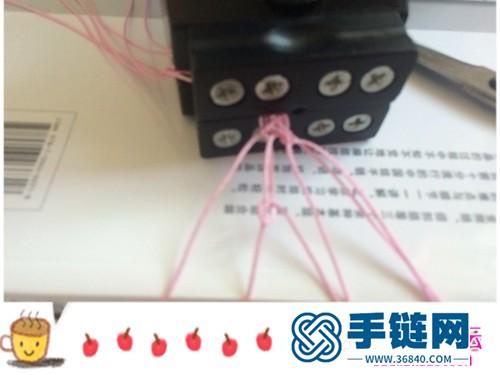 玉線串珠粉愛(ài)手鏈的詳細(xì)制作教程