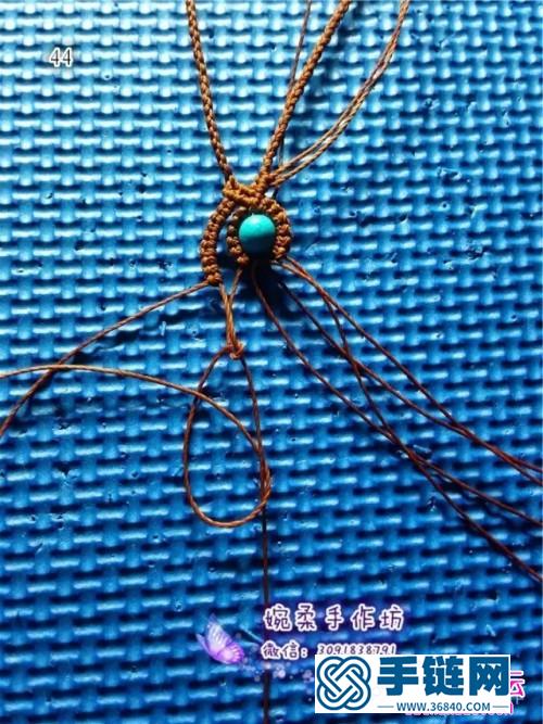 繩編淚滴月光石項鏈的詳細編制教程