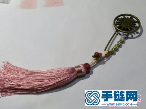 編繩流蘇胸針的制作圖解