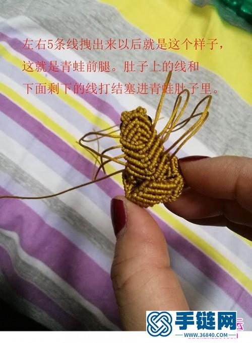 繩編立體小青蛙的詳細編制教程