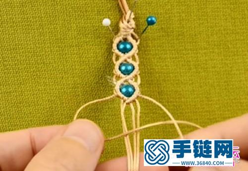 玉線串珠戒指的詳細編制教程