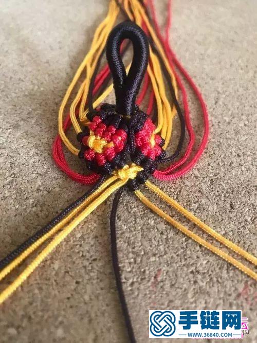 斜卷結花柱掛飾的詳細制作圖解