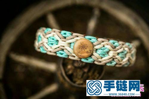 繩編男生雙色傘繩手鏈的詳細編制圖解