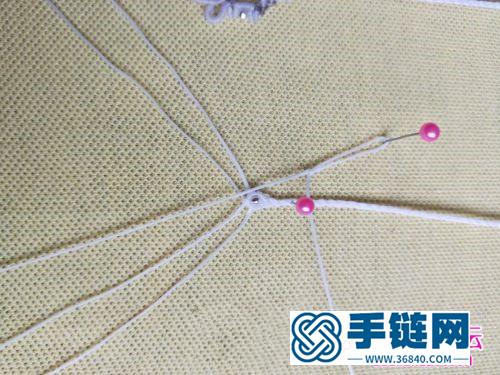扁蠟銀珠繩編尾扣的詳細制作圖解