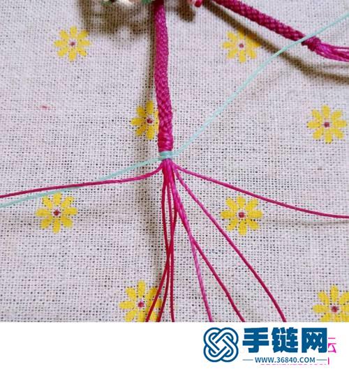 圓蠟繩編心形粉晶珠項(xiàng)鏈的制作圖解