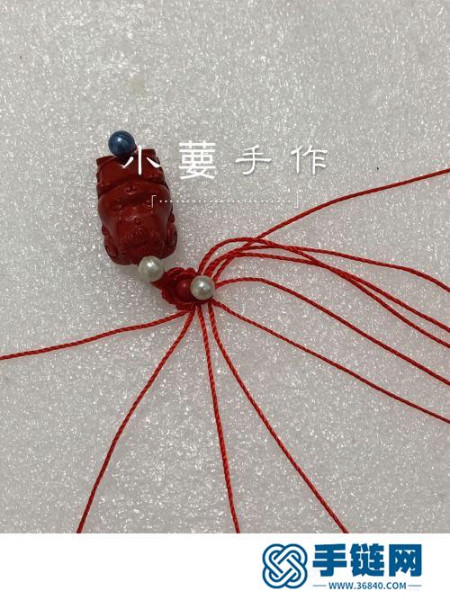 繩編天使翅膀朱砂生肖鑰匙扣掛飾的詳細編制教程