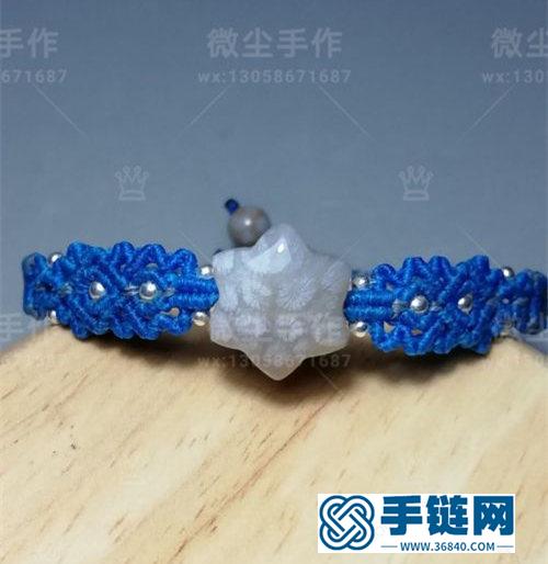 中國結南美扁蠟星星珊瑚玉手繩的詳細編制方法