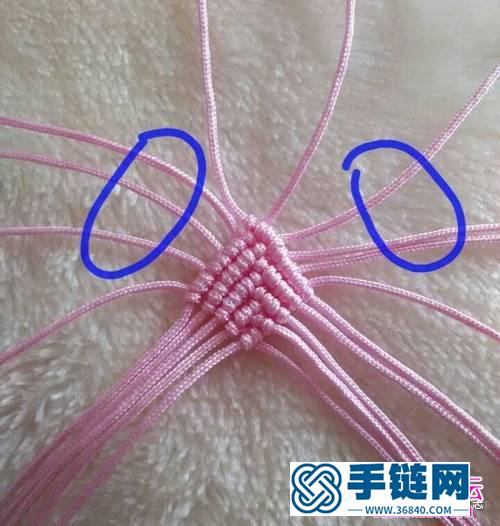 繩編雙愛心手鏈的制作方法