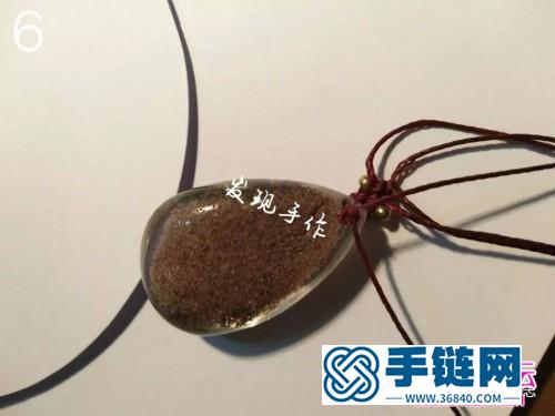 蠟線繩編水晶鑰匙扣的方法