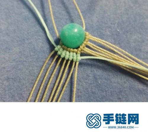 中國結天河石薔薇森女風格手環的詳細制作圖解