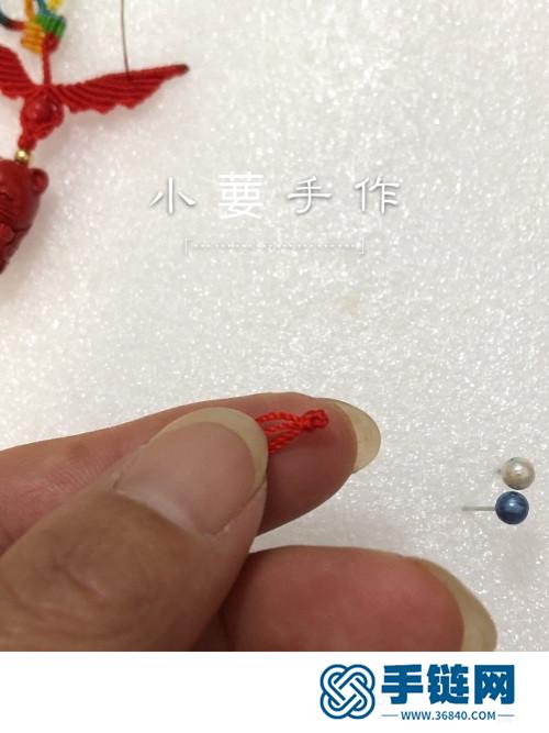 繩編天使翅膀朱砂生肖鑰匙扣掛飾的詳細編制教程