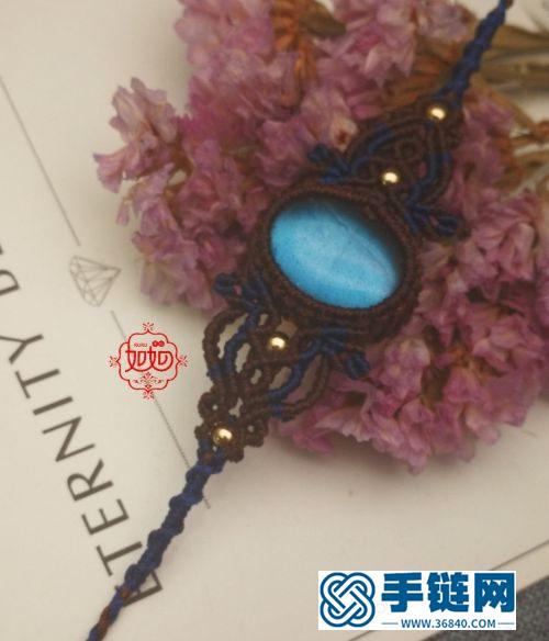 中國結圓蠟包石青花手繩的詳細編制方法