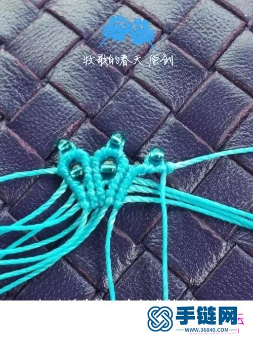 蠟線編織米珠耳環的詳細制作圖解