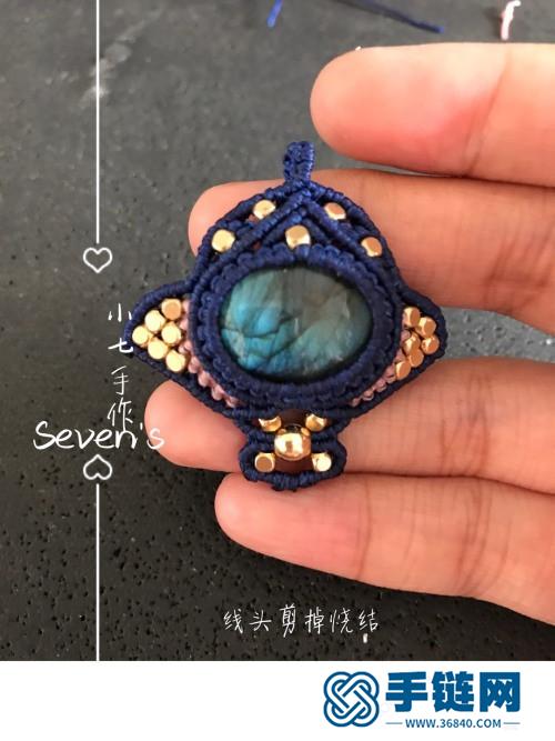中國結扁蠟銅珠小妖項鏈的詳細制作圖解
