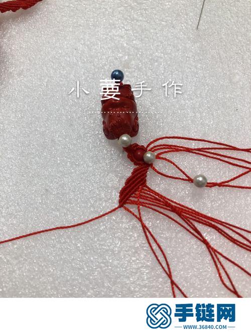 繩編天使翅膀朱砂生肖鑰匙扣掛飾的詳細編制教程