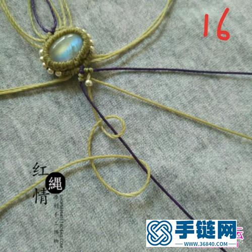 蠟線、銀珠、月光石戒指的詳細編制制作方法
