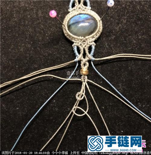 繩編蠟線包水晶石手鏈的詳細編制教程
