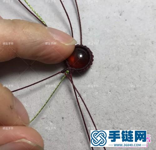 蠟線音符石榴石耳勾的詳細編制圖解