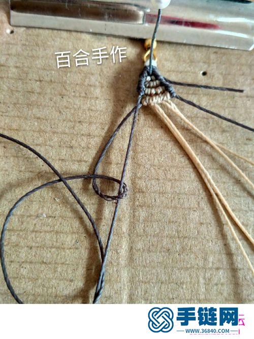 繩編光陰耳墜的詳細(xì)編制圖解