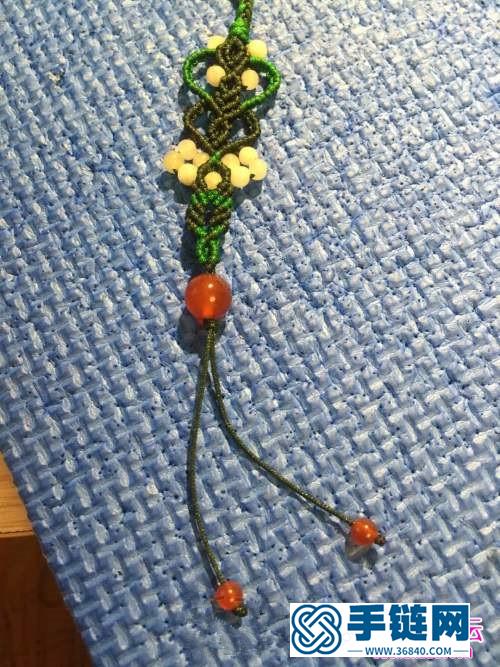 一步步繩編項鏈尾扣的詳細編制圖解