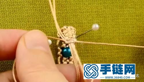 玉線串珠戒指的詳細編制教程