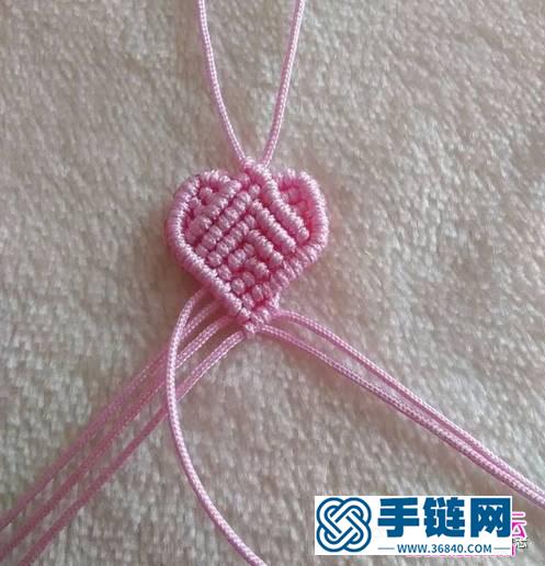 繩編雙愛心手鏈的制作方法