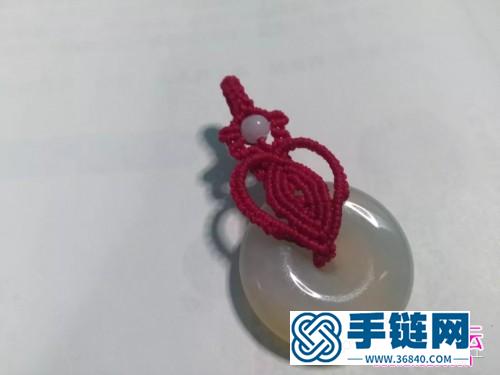 編繩心花怒放瑪瑙扣吊墜的詳細編制圖解