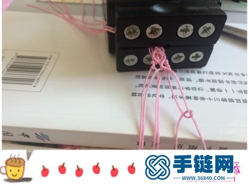 玉線串珠粉愛(ài)手鏈的詳細(xì)制作教程