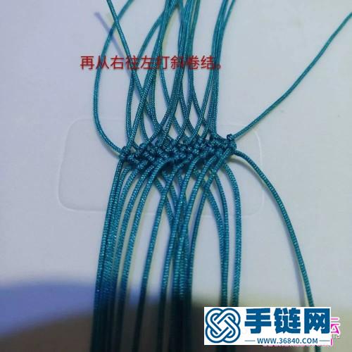 一步步教你斜卷結方牌的編法制作圖解