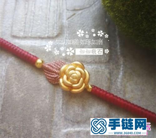 玫瑰花金剛結手鏈的詳細制作圖解