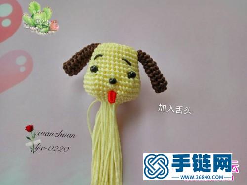 玉線繩編呆萌可愛的背書包小狗狗的詳細編結教程