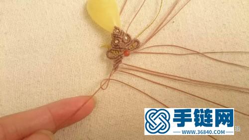 豎孔小蜜蠟項鏈吊墜的詳細編織教程