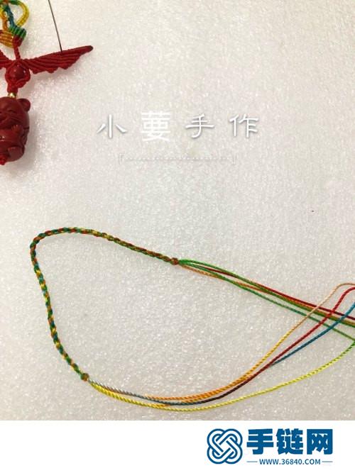 繩編天使翅膀朱砂生肖鑰匙扣掛飾的詳細編制教程