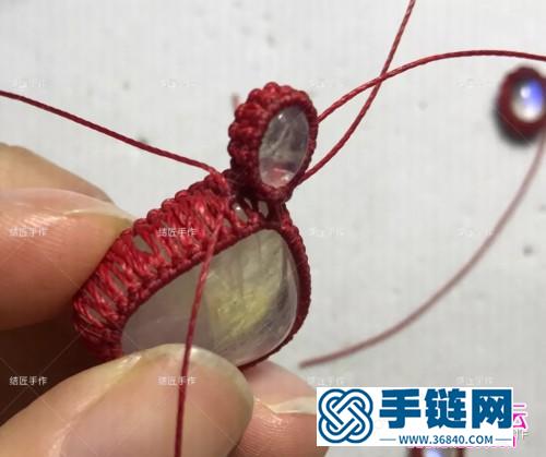 月光石小爪子項鏈吊墜的詳細編制圖解（結匠手作）