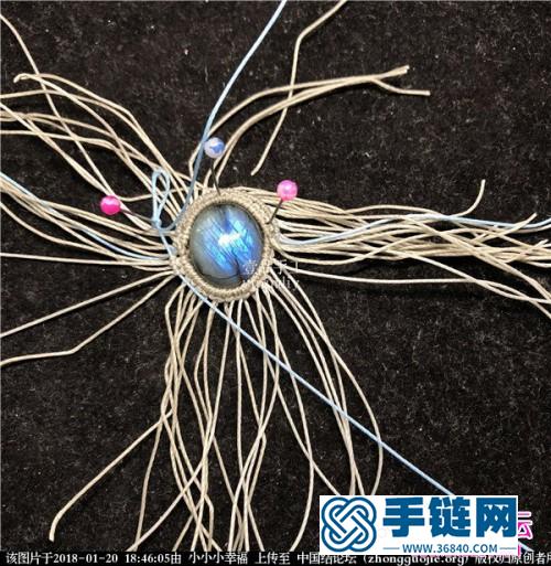 繩編蠟線包水晶石手鏈的詳細編制教程