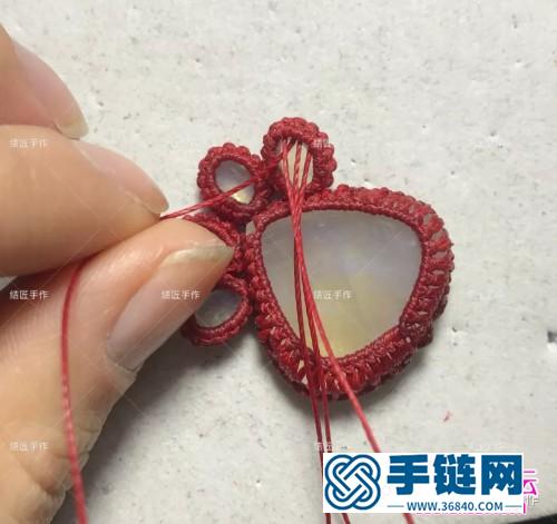 月光石小爪子項鏈吊墜的詳細編制圖解（結匠手作）