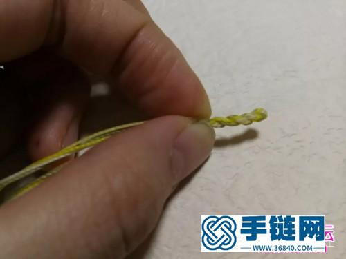 編繩麥浪斜卷結手繩的詳細編制教程