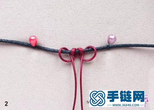 斜卷結繩遍過年紅色吉利耳飾的方法