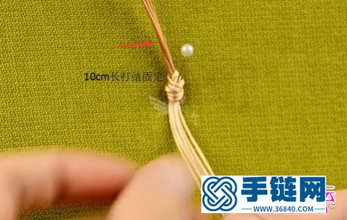 玉線串珠戒指的詳細編制教程