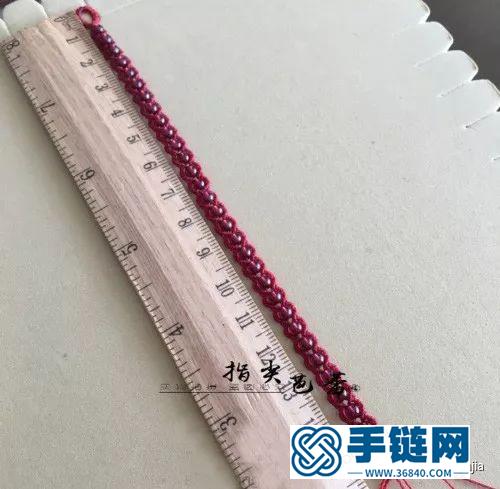 中國結圓圓滿滿石榴石手鏈的編制方法
