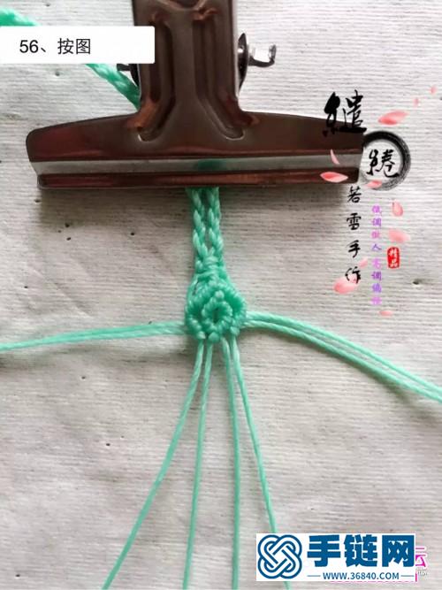 蠟線繩編星芒項鏈的詳細編制教程