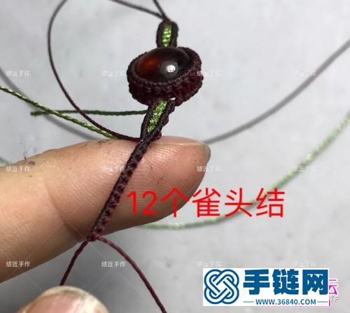 蠟線音符石榴石耳勾的詳細編制圖解