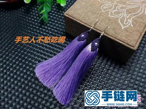 繩編二款民族風流蘇耳環的詳細編制教程